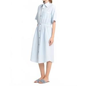 NEW LE MONT SAINT MICHEL rily striped dress in blue